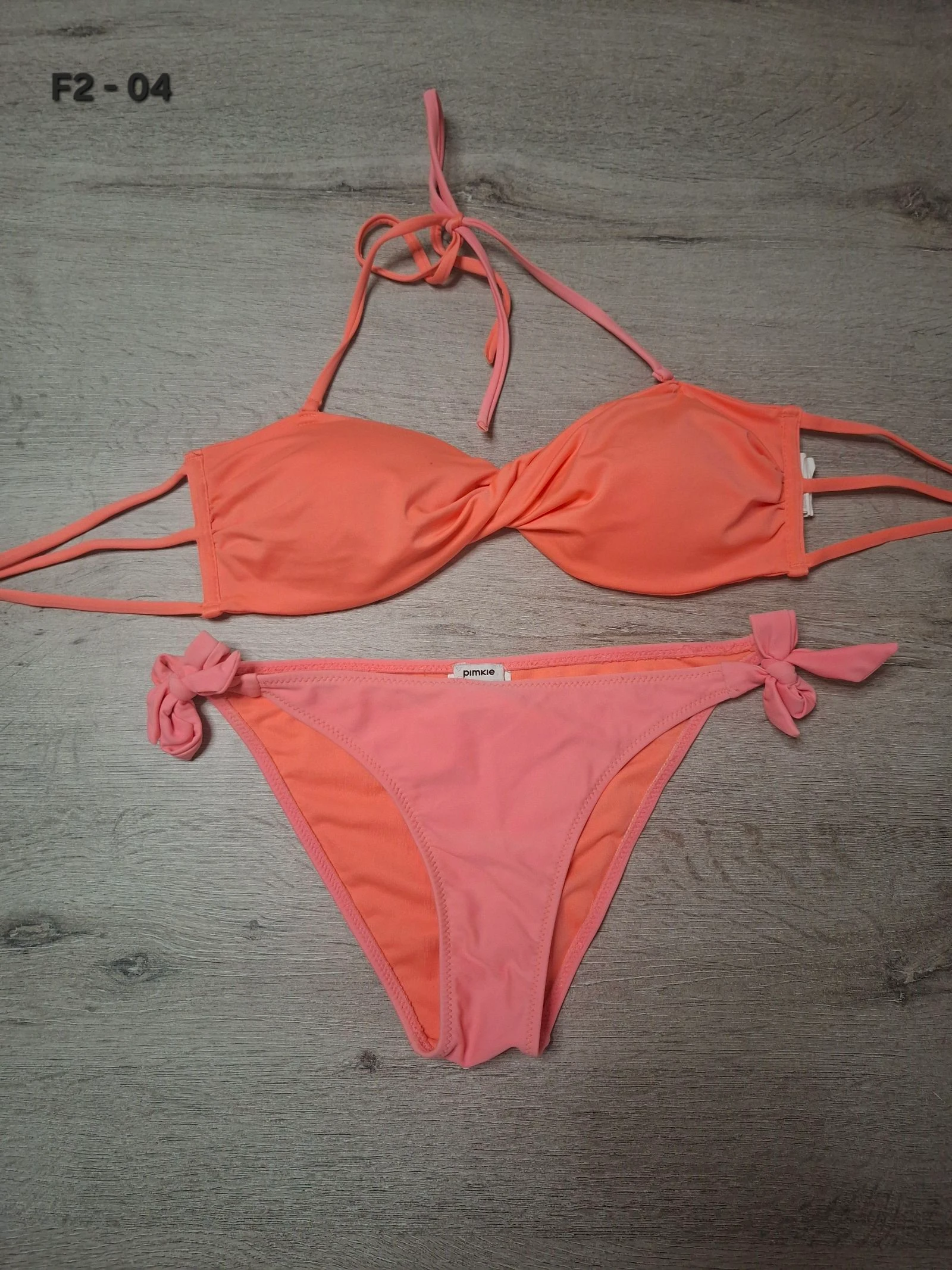 🌷F2-04🌷Maillot de bain 2 pièces Pimkie – Corail & Rose – Taille 36 S – Esprit estival et féminin🌷